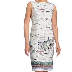 Chetta B 🚤 Venice Printed Sheath Dress 🚤 size 6